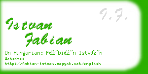 istvan fabian business card